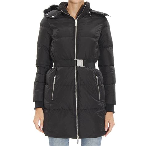 michael michael kors jacke schwarz|michael kors black coat.